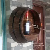 〈暖居生活〉定制酒桶半桶實木啤紅酒桶壁掛橡木桶蓋截斷桶底酒吧酒莊實木裝飾酒桶