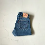 美國經典 Levi’s 505 Denim Jeans 西班牙製造 純棉丹寧 自然刷紋色落 直筒牛仔褲 vintage