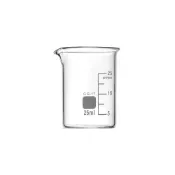 (店+)玻璃燒杯 耐高溫加厚容器 化學耐熱刻度量杯容器 玻璃燒杯 刻度杯 量筒 帶刻度燒杯 實驗杯 25ml 690-GCL25