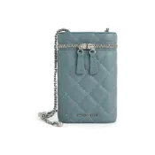(店+)【CHARLES & KEITH】菱格鍊條手機包 迷你女款 小CK 灰藍色 CK2-00701397