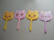 葳葳的店可愛動物造型扇子*塑膠扇*風扇*涼風扇*原子筆特價4個60元