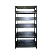 【AMOS 亞摩斯】90cm六層超穩耐重鐵力士91x46x180cm六層置物架/收納層架+5組圍籬(層架)