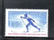 【流動郵幣世界】安道爾(鄰法國區)1980年西德普萊湖冬季奧運會郵票