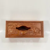 (店+)【御古齋】花梨木 精雕 財神 面紙盒 鏤空雕 磁吸式 掀蓋面紙盒 紙巾收納 客廳辦公室 裝飾擺飾 0729