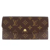 LV M60697 Monogram 老花帆布金扣長夾(紫色)