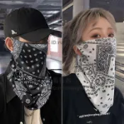 防曬面罩男女冰絲掛耳護頸圍脖遮全臉脖套夏天遮陽騎行面巾面紗潮【步行者戶外生活館】