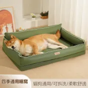 狗窩 四季通用 寵物床 可拆洗狗狗睡墊 貓狗通用中大型犬狗床 舒適支撐寵物睡窩 加厚防滑墊 寵物用品 狗狗床墊