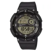 CASIO WATCH 卡西歐黑反白登山兩地時間世界地圖溫度指北針運動腕錶 型號：SGW-600H-9A