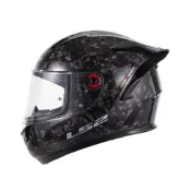 LS2 安全帽 FF801 CARBON 亮面鍛造碳纖維 內墨鏡 耳機槽 全拆洗 排齒插扣 全罩