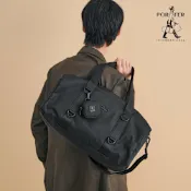 PORTER INTERNATIONAL - 圓筒輪廓ROLLIN行李袋(附迷你萬用包) - 黑