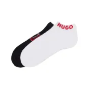 (店+)【HUGO BOSS】SS24 字母Logo印花針織短襪 男款 2雙裝