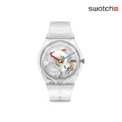 Swatch CLEARLY GENT 經典手錶/瑞士製造 SO28K100-S06 (34mm)【官方旗艦店】