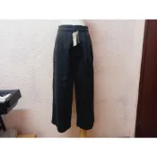 [全新]MUJI無印良品粗花呢 舒適寬擺褲 八分褲 深灰(Size S)