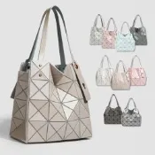 【Urban & Chic】質感日系幾何立體菱格包 小方包 手提包
