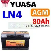 YUASA 湯淺 LN4 80Ah AGM 啟停專用電池