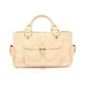 【DOKODEMO】【二手】 CELINE Boogie Bag Macadam象牙色皮革Triomphe托特包，女士款，二手B