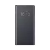 【百利市購物中心】SAMSUNG GALAXY Note10 LED 原廠皮革翻頁式皮套 黑 (公司貨-盒裝)