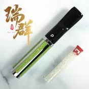 【瑞群煙具】台灣現貨附發票  6mm丹尼古特Denicotea濾嘴 白鋼綠大理石 PA-002 過濾焦油 扁嘴濾嘴