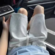 灰色重磅拼接運動短褲男款夏季外穿籃球美式褲子直筒休閑五分衛褲 UM有米家居