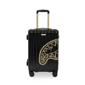 【摩曼頓 Momentum】SPRAYGROUND 金色塗鴉鋸齒鯊20吋行李箱 黑色 G635264