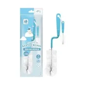【US BABY 優生】鬃毛旋轉奶瓶刷附奶嘴刷-皇帝企鵝款；2支(奶瓶刷 奶嘴刷 奶瓶清潔)