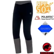 【MAMMUT 長毛象】女 Polartec Power Stretch 頂級超彈性透氣快乾保暖貼身長褲(衛生褲).緊身褲_1022-00220-00205 黑