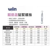 (店+)WIN五金 WIN 鍍鋅 鬆緊螺絲 鉤對鉤 螺絲 鬆緊器 伸縮器 鬆緊螺絲 連結 雙鉤 逼緊器 手拉吊車