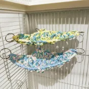 ✨新品✨ 吊床 寵物窩 寵物吊床 寵物床 睡窩 鸚鵡小鳥吊床 鸚鵡手工編織 三角形吊床 鳥窩 手工製作 18VY