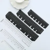 【CHL】簡約 黑色 6孔 A5 A6 活頁書 隔頁 量尺 PVC隔頁尺 隔頁尺 計畫尺 議程尺