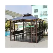 (店+)遮雨棚 戶外涼亭 庭院遮陽棚桌椅組合 室外露臺花園 現代中式四柱亭 帳篷陽光房木屋 四角亭
