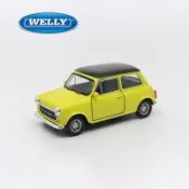 【WELLY 威利】4.75吋 MINI Cooper 1300 經典復古掀背車模型 43609CW(黃色)