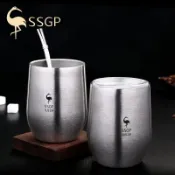 銀聯網日用品生活館 德國?肆鋼 304不銹鋼隨手杯防摔兒童杯帶蓋咖啡家用啤酒杯茶杯