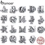 Bamoer 925 純銀字母珠吊墜 DIY 女士手鍊項鍊