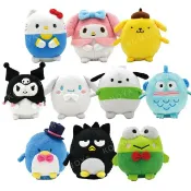 小禮堂 Sanrio 三麗鷗 絨毛玩偶說話娃娃 (圓滾滾款) 漢頓 布丁狗 美樂蒂 大眼蛙