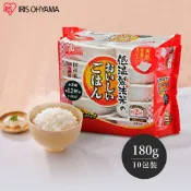 IRIS OHYAMA 愛麗思歐雅瑪 低溫製法微波即食白飯180gX10盒裝 (微波/颱風/防災/地震/便利)