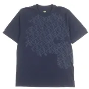  【DOKODEMO】成色極佳 ▼ FENDI 2022 FY0936 100%純棉 FF logo 圓領短袖T卹，海軍藍，S碼，正品，義大利製造，男款