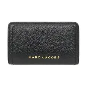 【MARC JACOBS 馬克賈伯】簡約黑MJ logo牛皮中夾(S104L01SP21-001)