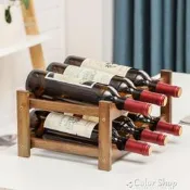 酒架竹庭餐廳簡約紅酒架桌上葡萄酒架子竹客廳小型實木酒架置物架家用-【可開發票 玫瑰女孩】