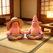 ✨動感 優選✨升級版優質 擺件 靜下心 派大星 車載 擺件 海綿寶寶GK潮玩手辦輕奢禮物
