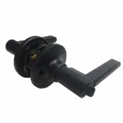 (店+)【加安牌】LD6X907 轉扭式水平鎖 黑色水平鎖 自動解閂 水平把手(裝置距離60mm 房間鎖 有鑰匙)