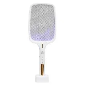 【勳風】二合一USB充電式可調電壓捕蚊燈拍/三層式電蚊燈拍(DHF-T3500)