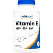 Nutricost 維生素E 軟膠囊 Vitamin E  400 IU 240顆 無麩質 Non-GMO 無基因改造