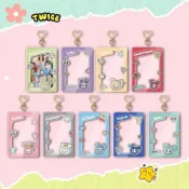 (店+)TWICE亞克力鑰匙扣卡套 新款兔瓦斯愛豆插卡鑰匙圈相框掛件周邊