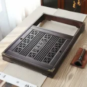 生活軌道 【簡約輕奢】實木茶盤 功夫茶臺 泡茶桌 茶海 茶具收納 框架式設計 不帶電磁爐 零實木 福達茶盤 臺灣現貨 居家品茗