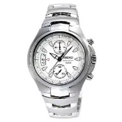 【SEIKO 精工】競速先鋒休閒運動錶-白-SNN017P1