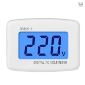 AC表頭 DM55-1插頭式 110V-220V 數字交流液晶數顯電壓表 白色 美規（扁插）