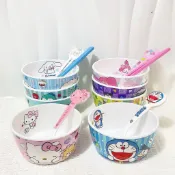 兒童餐具💖  兒童碗 碗 兒童餐具套裝防摔防燙寶寶專用喫飯碗無毒湯碗餐盤可愛幼兒園勺筷