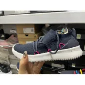 oh shose 👟ng出清 ADIDAS NEO B96471 襪套式 無鞋帶 女 深藍 粉 運動休閒鞋 出清特價