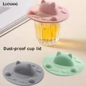 洛陽牡丹矽膠杯蓋貓杯蓋貓頭矽膠杯蓋耐熱防滑熱飲蓋帶茶包槽微波爐洗碗機安全可愛貓形嬰兒床