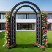 免運⭐統編💌 氣球佈置架 拱門鐵藝花架 戶外花園爬藤架 庭院裝飾架 葡萄攀爬支架 薔薇支撐架 月季拱形花架 活動造景架
